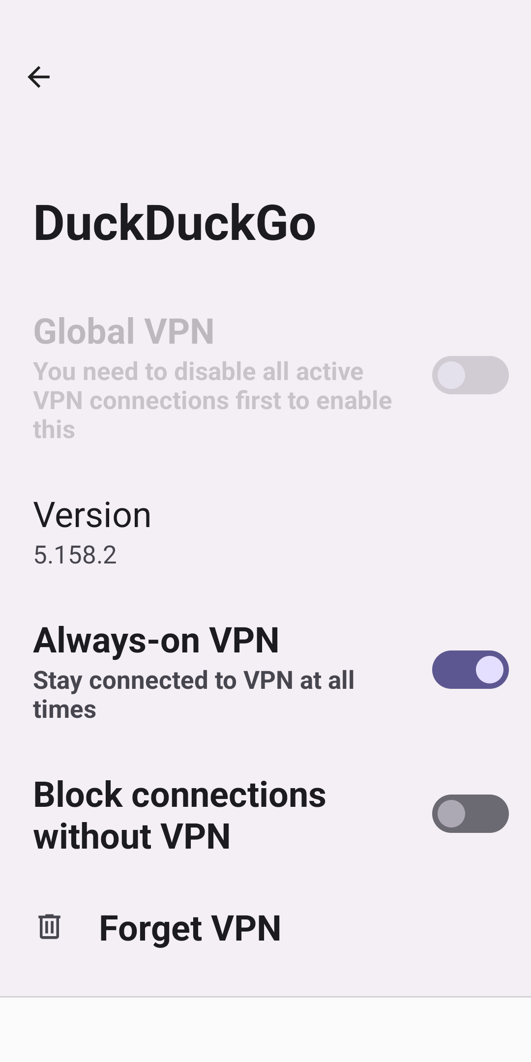 Will not allow me to a VPN not the company