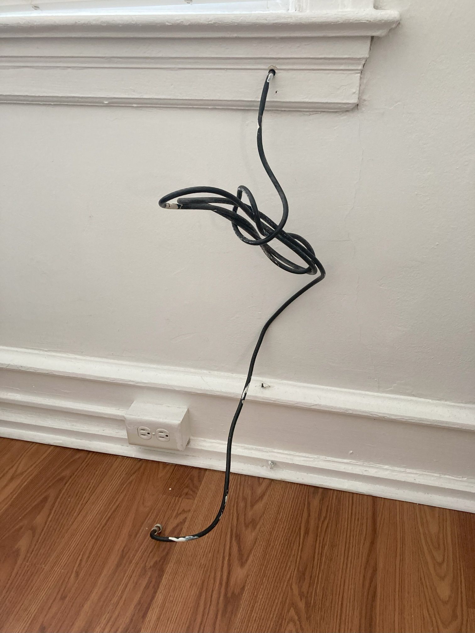 cable hanging in my daughter's bedroom
