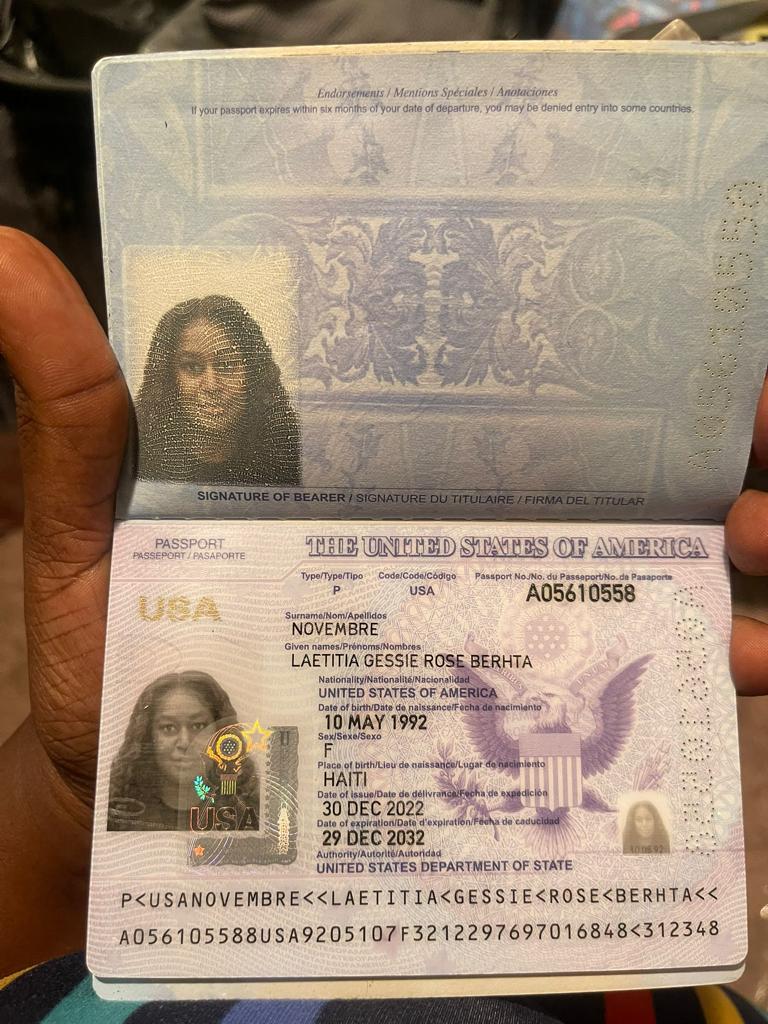 Her identification passport 