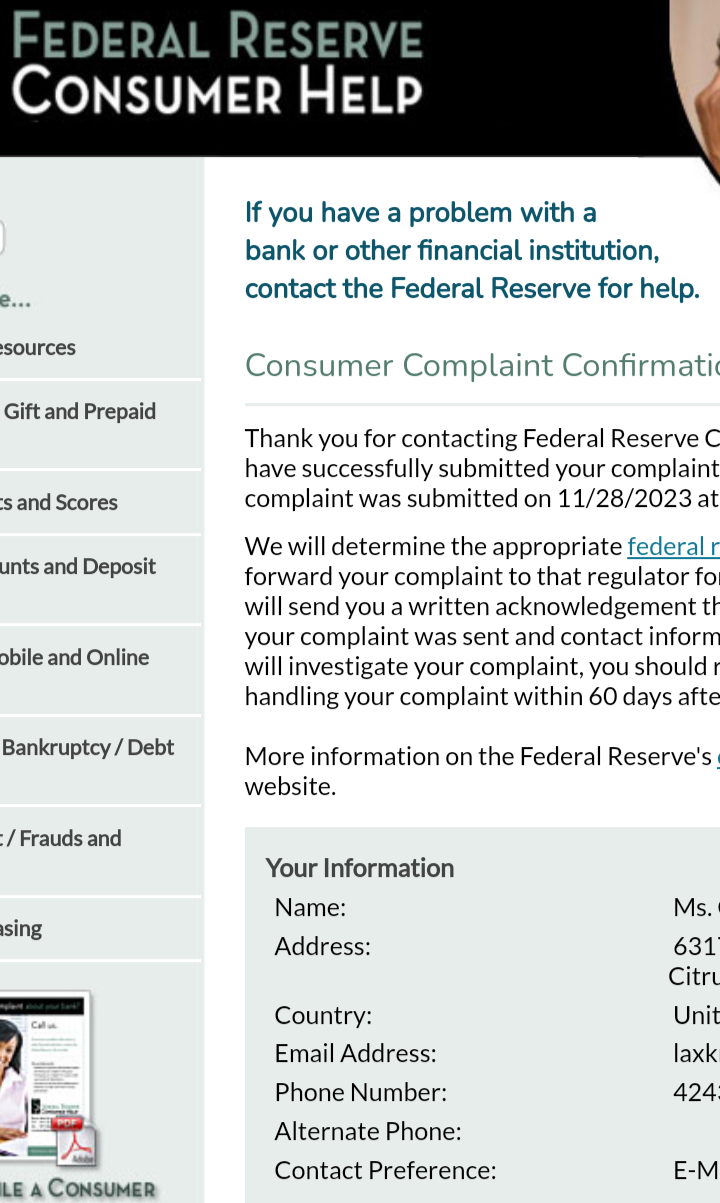 Federal Reserve complaint against Green Dot bank 