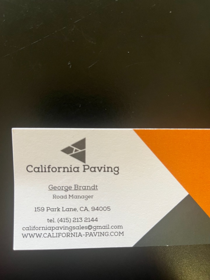 Business card with fake information