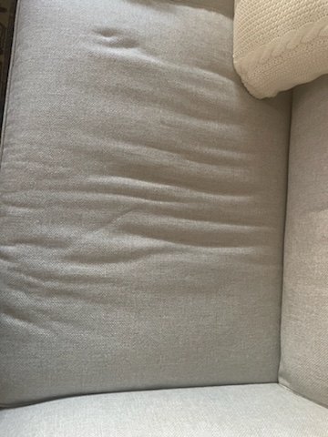 One day after delivery the couch looked like this