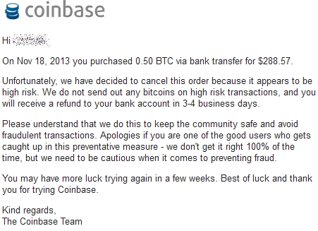 This is what you're likely to receive after waiting all week for Coinbase to do what they promise.