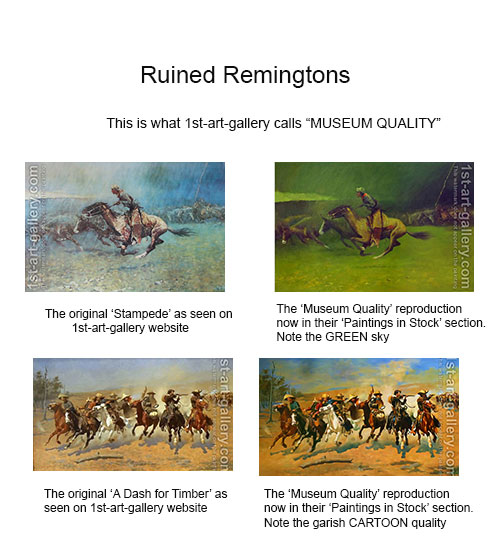 Revolting Remington Reproductions from 1st-art-gallery.com