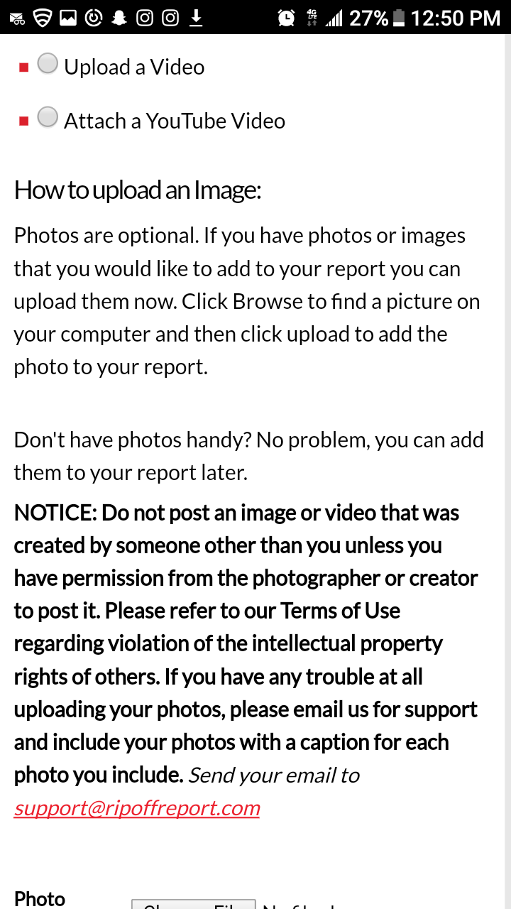Not only is it a privacy violation and copyright infringement via Ripoff Report it is also from your Source material that you have yet to show burden of proof for any of your claims fraudulent claims