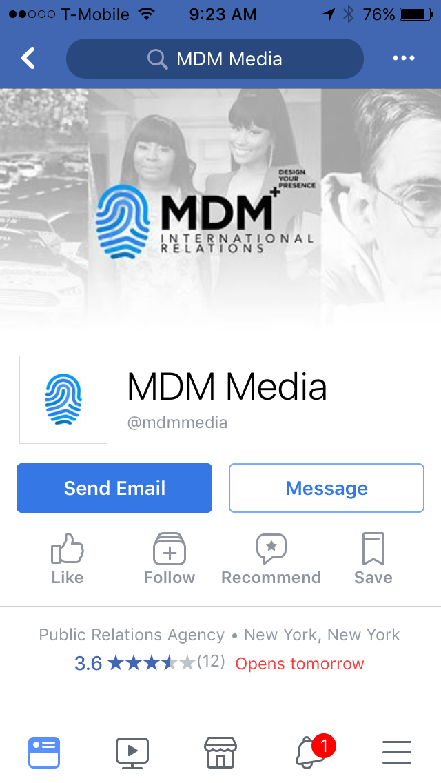 Mdm Media Facebook and website 