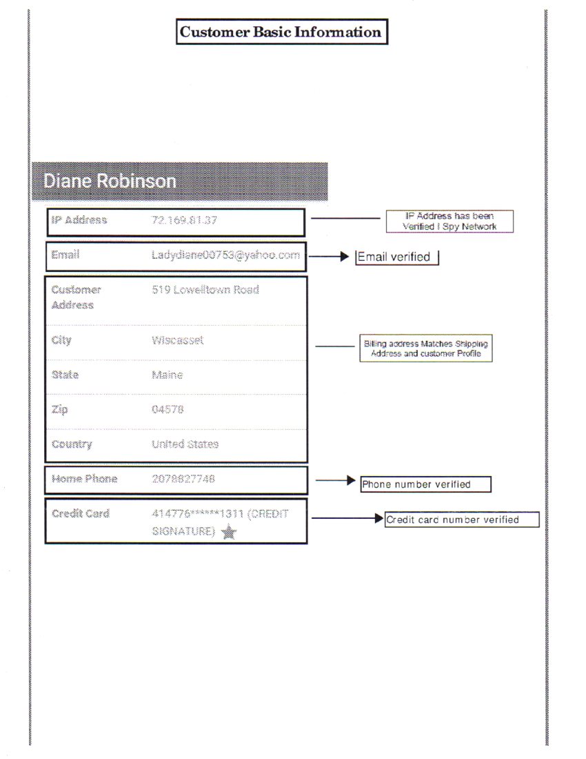 Customer Basic Information form - no address