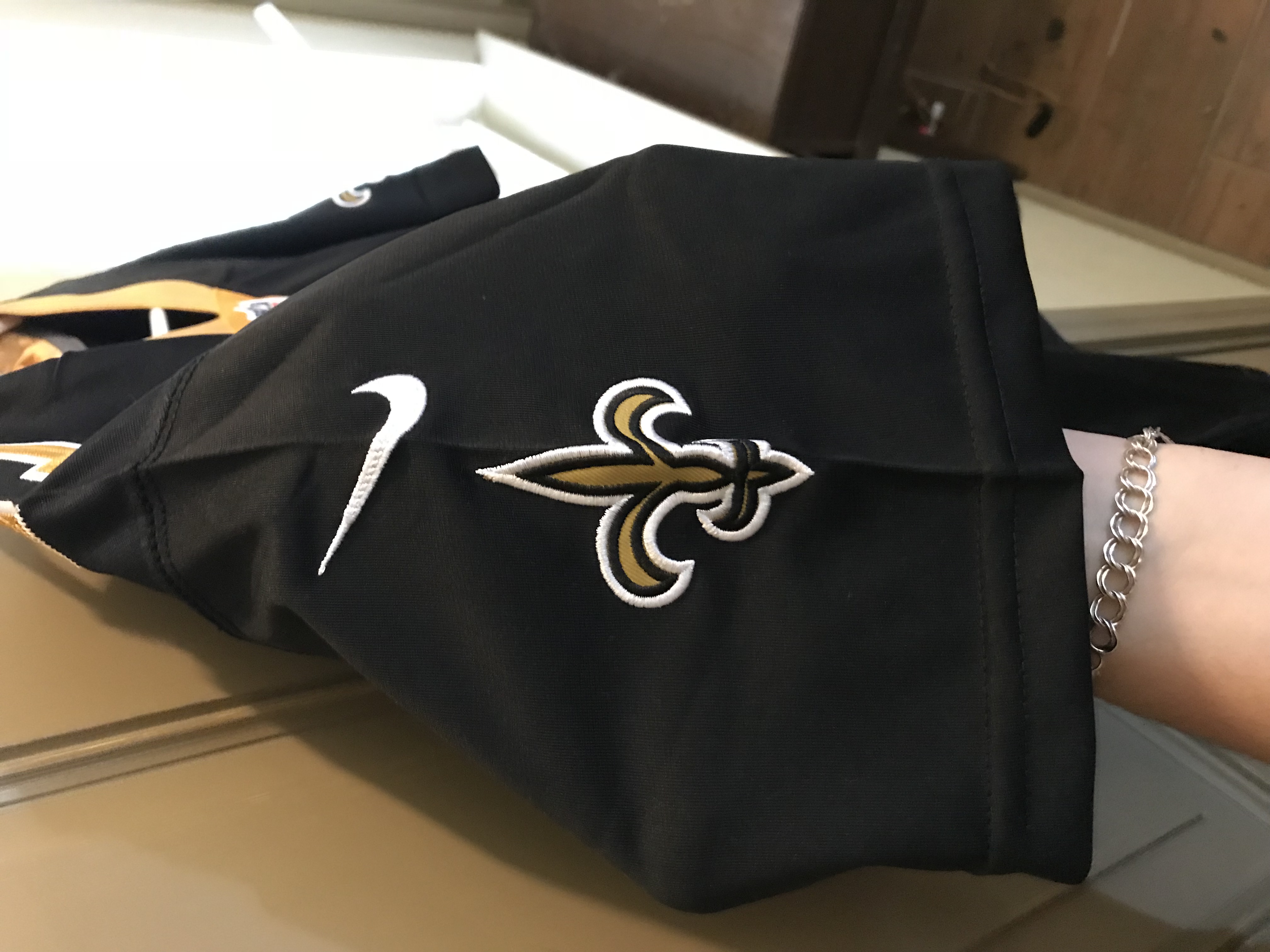 NIKE logo is mirrored, Saints logo is unofficial