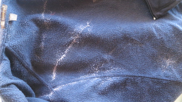 Residue on sweatshirt- no spots before washing