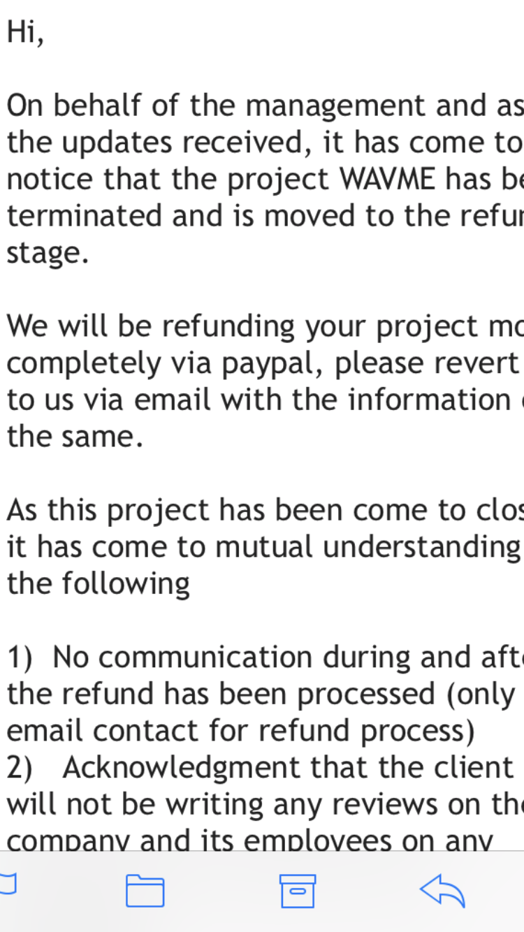They fraud emails about refund they will not do