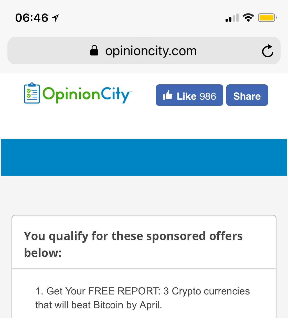Host website OpinionCity.com