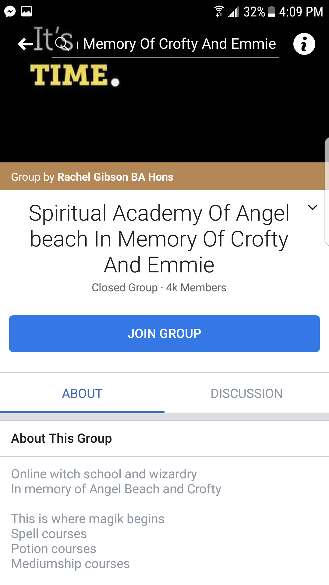 Spiritual Academy of Angel Beach Facebook group