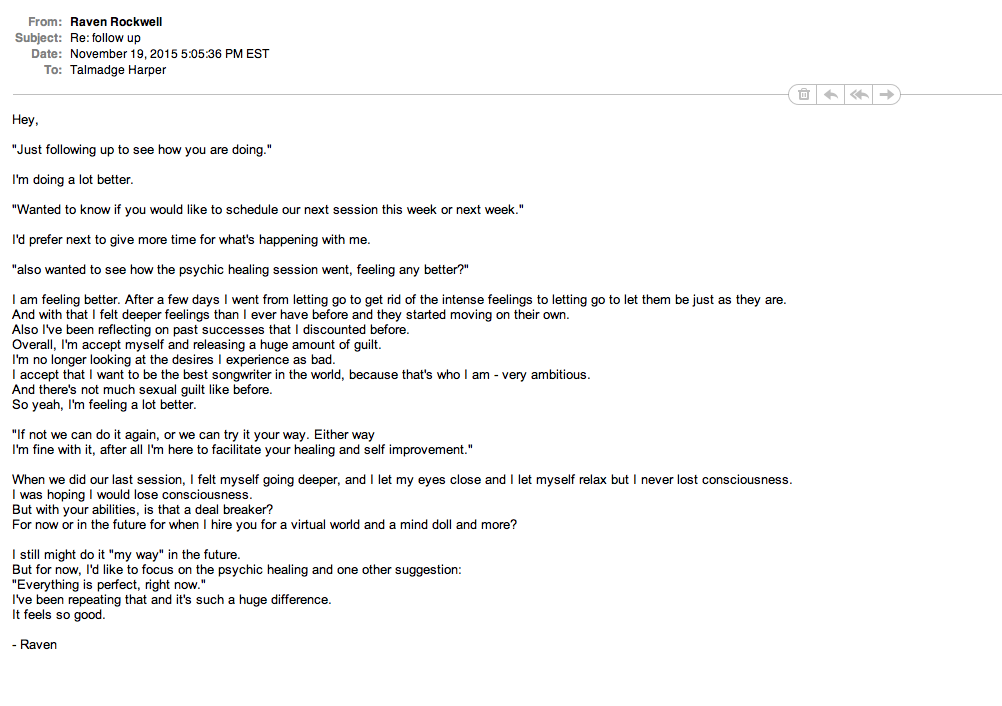 Email Conversation that Confirms my rebuttal