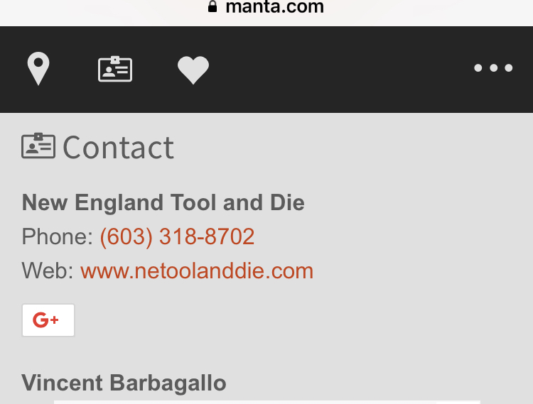 Manta info about company & contact