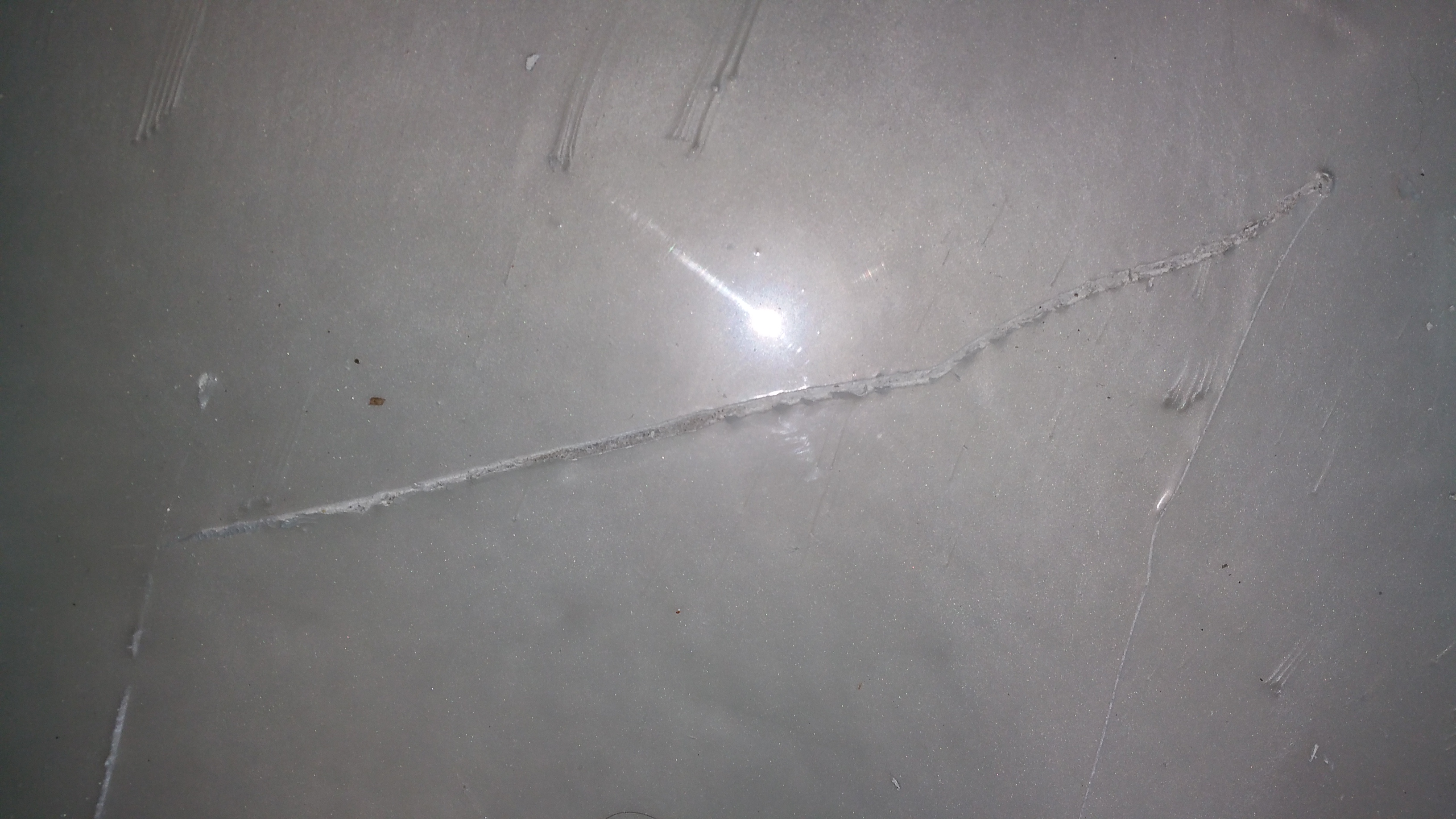 Scratched floor 