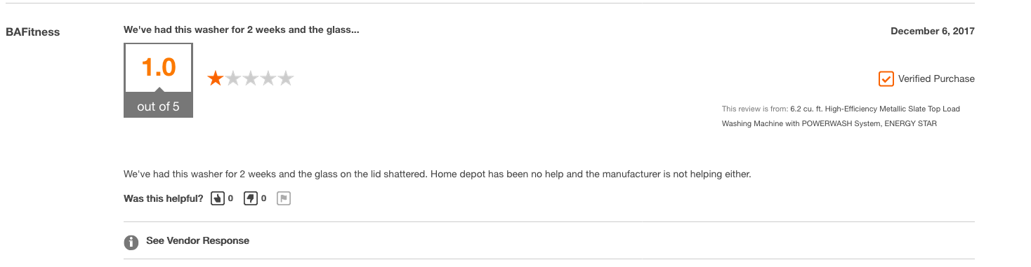 Home Depot review