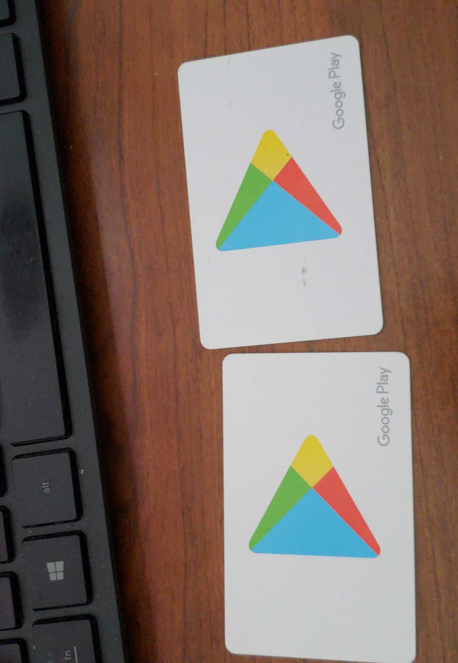 google cards that i gave to the cash app