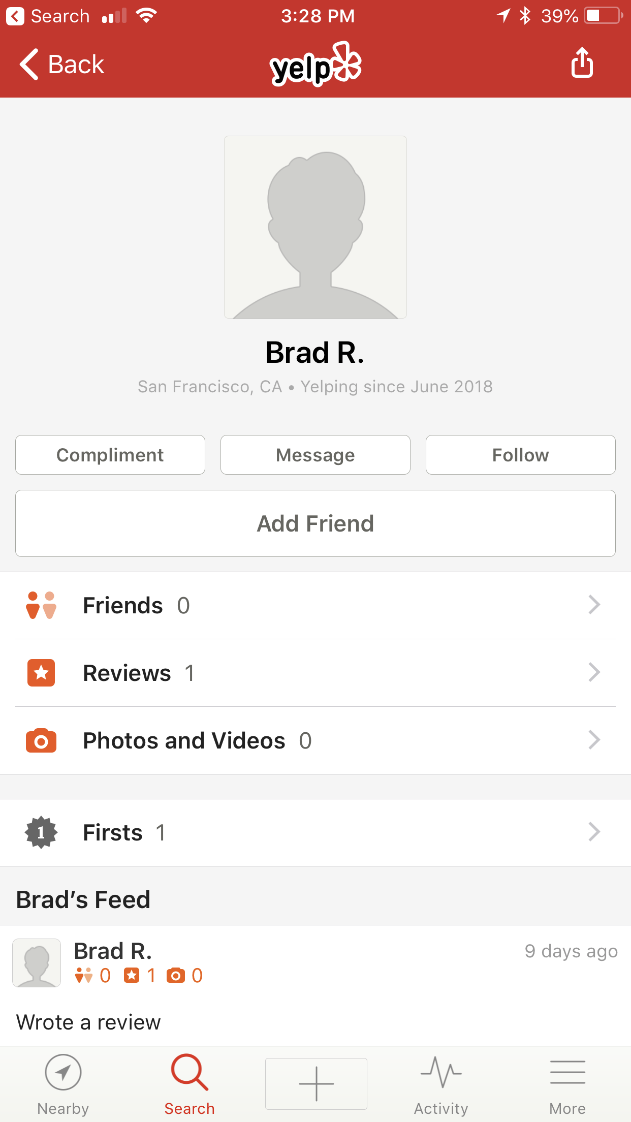 Yelp created 06/2018 under CEO name.. FAKE!!!