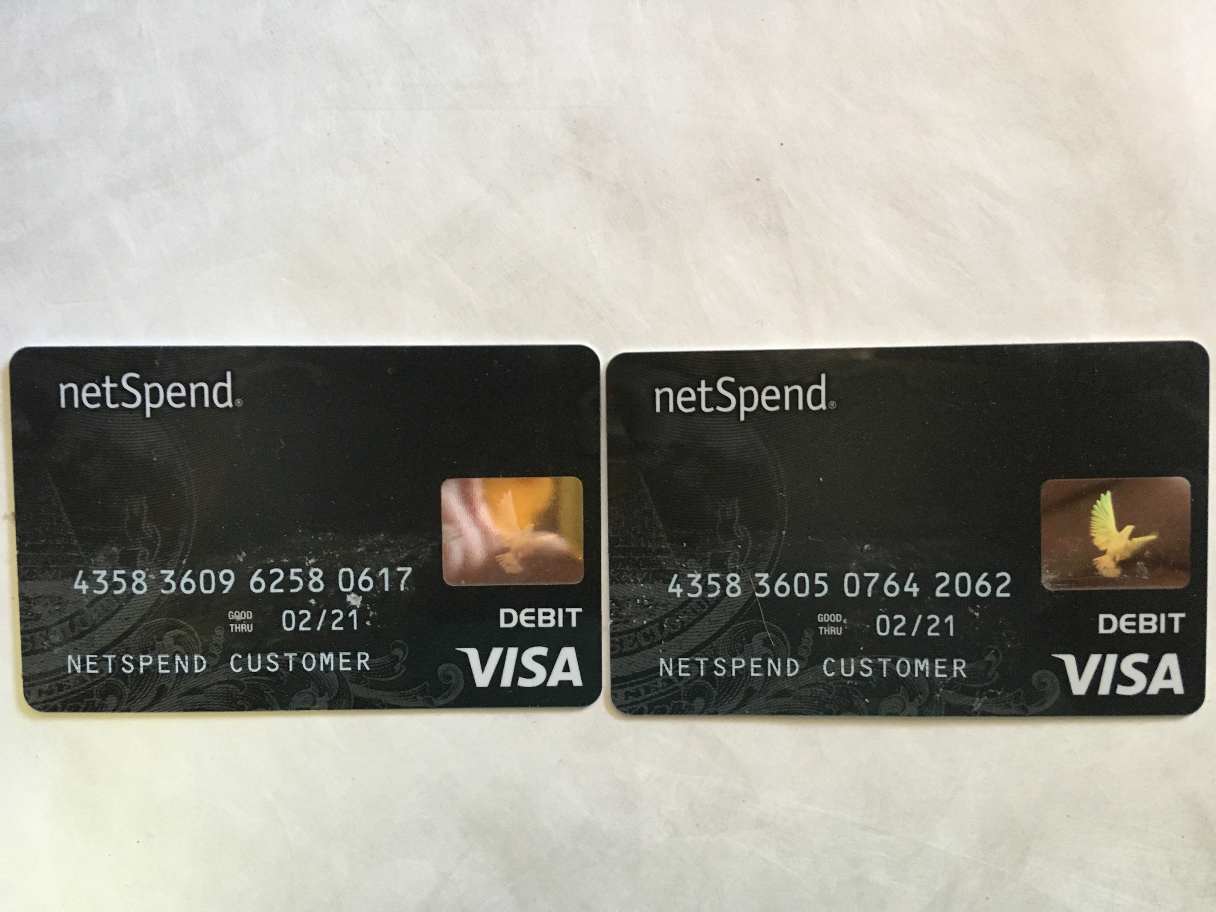 @ Prepaid debt cards purchased