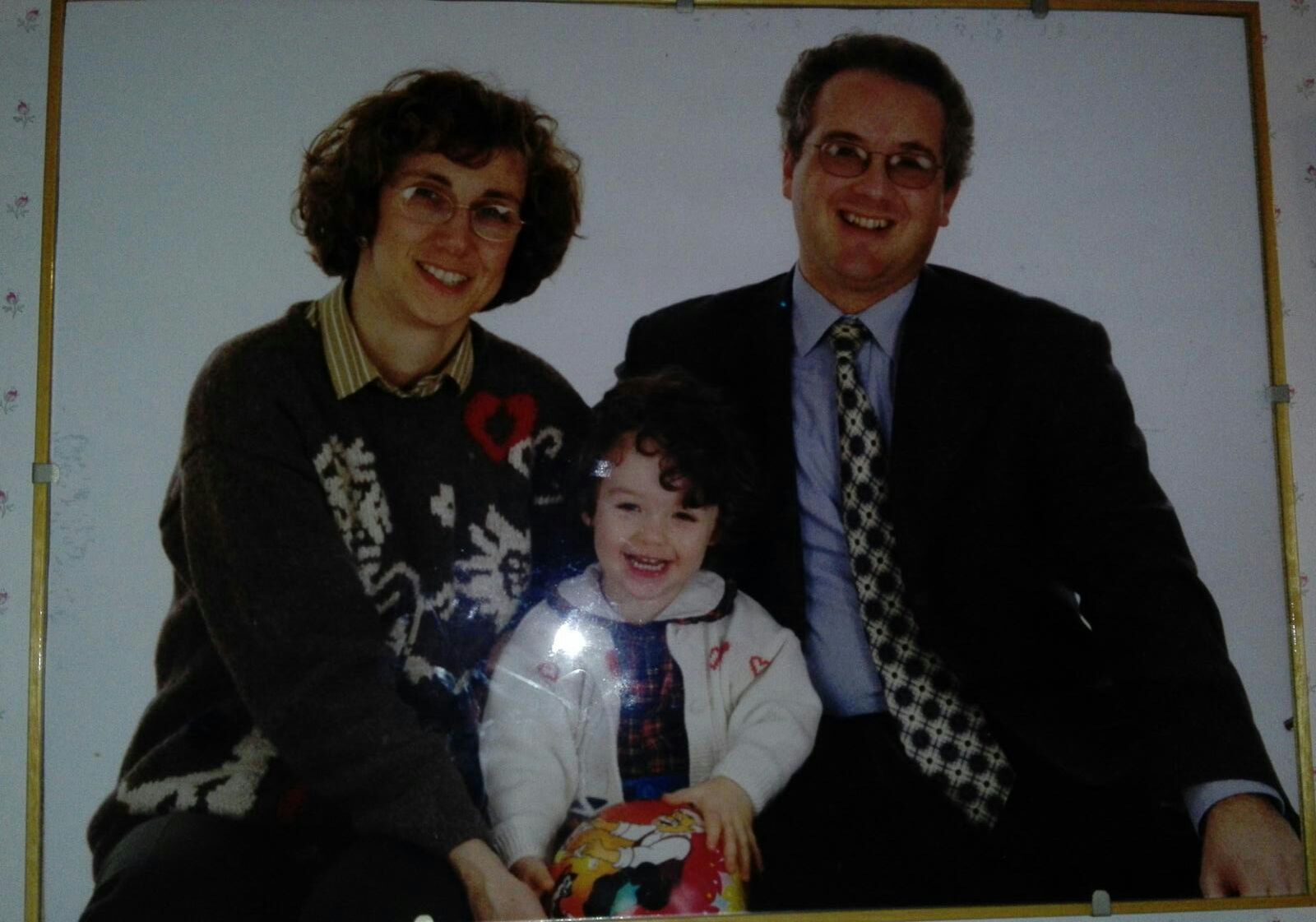 Maria with her parents, they not changed much.