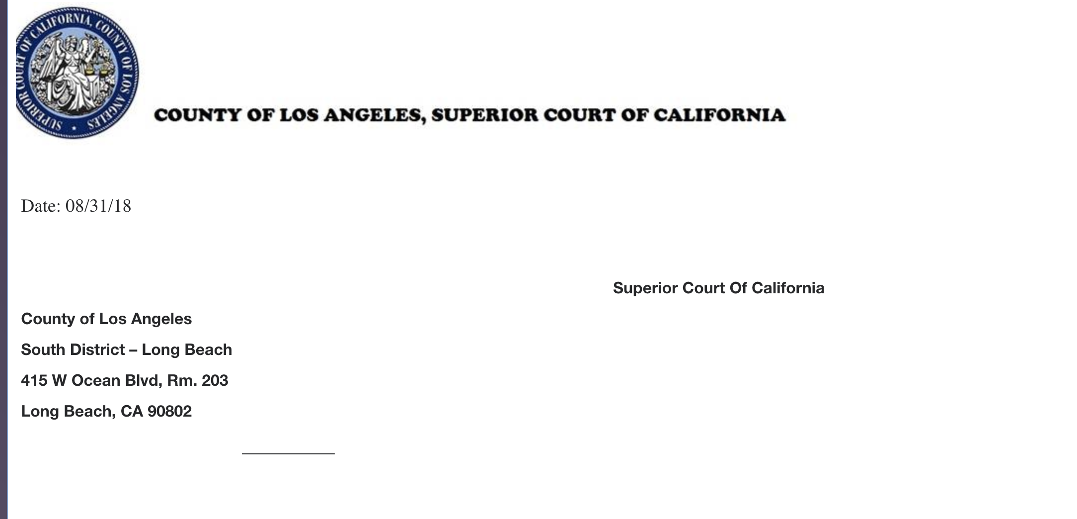  poor alignment on this fake court letterhead