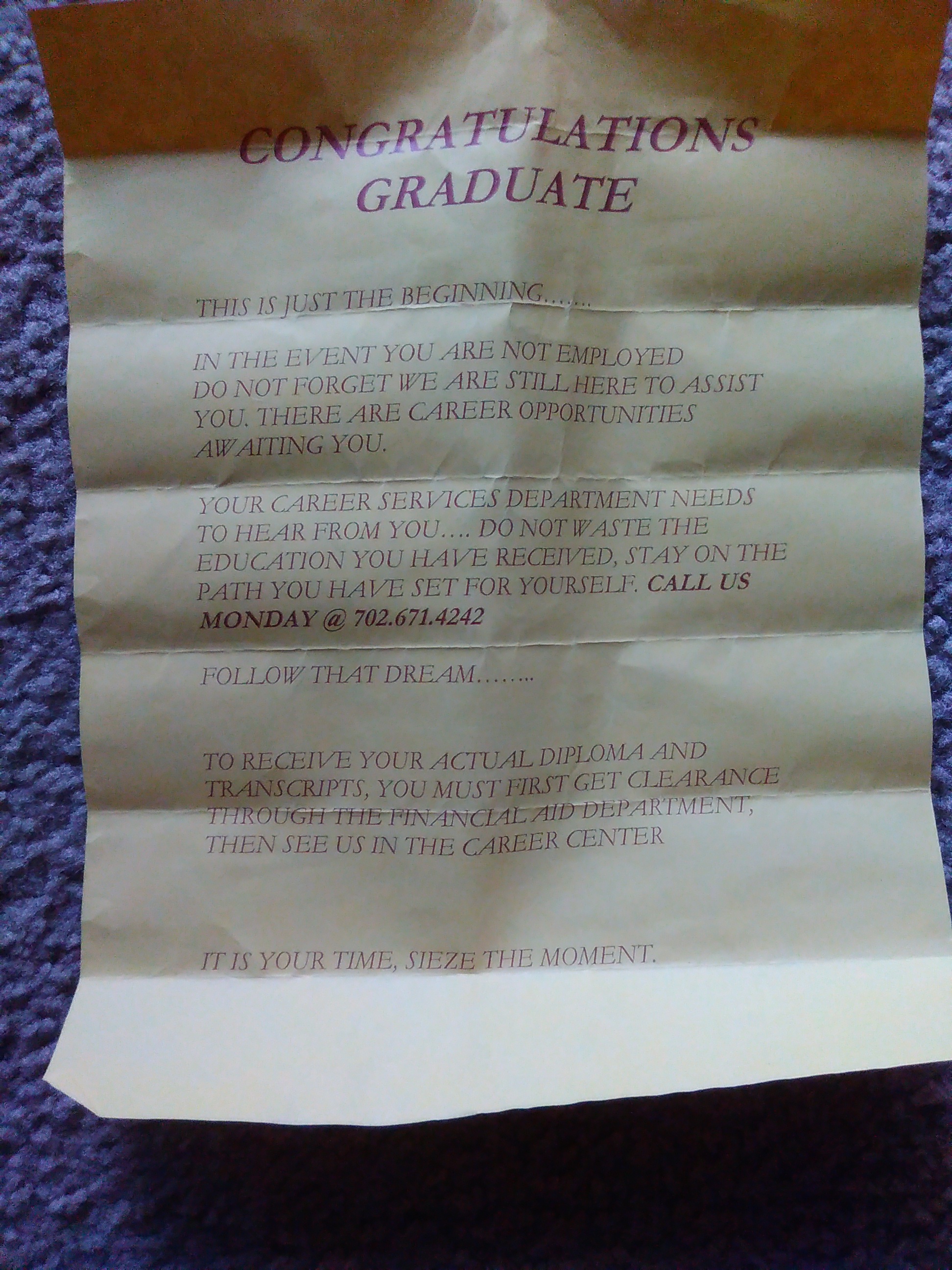 My Big Fancy Fake Diploma...
