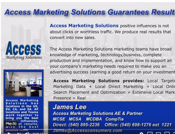 Criminal - Scam -  Access Marketing Solutions