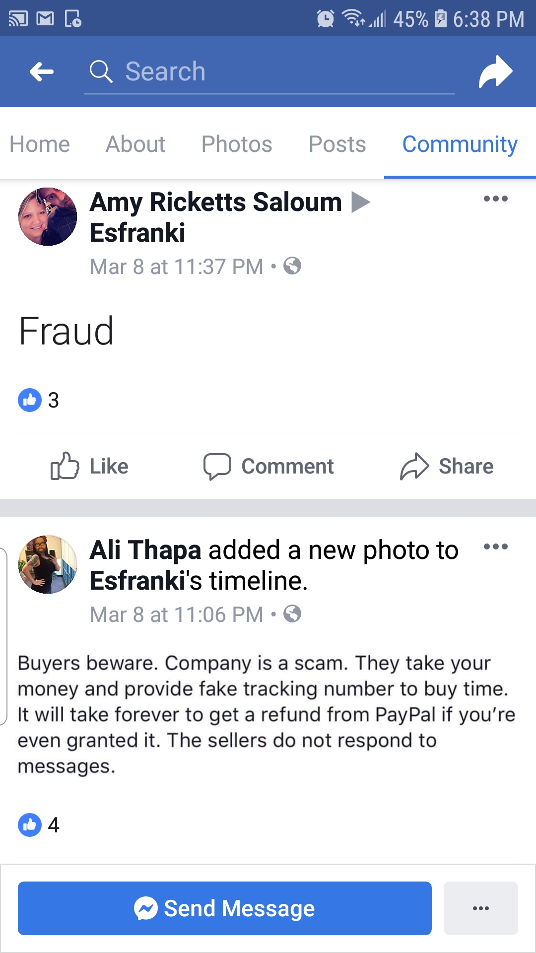 Esfranki facebook page
