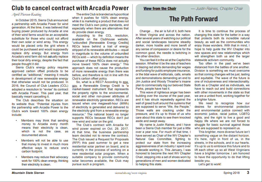 Sierra Club Cancels Arcadia Power Relationship