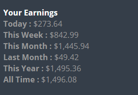 My earnings