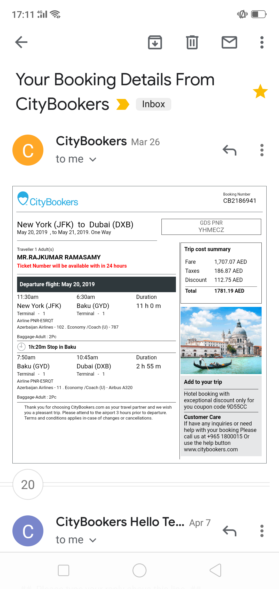 FAKE BOOKING BY CITYBOOKERS.COM