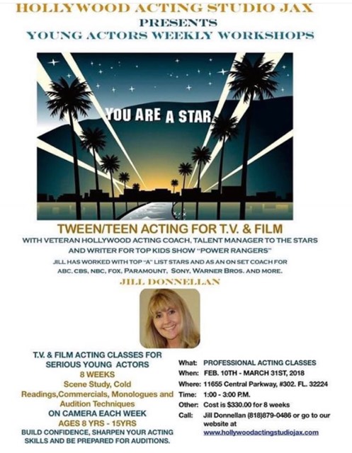 ad for Jill Donnellan Hollywood Acting Studios Jax