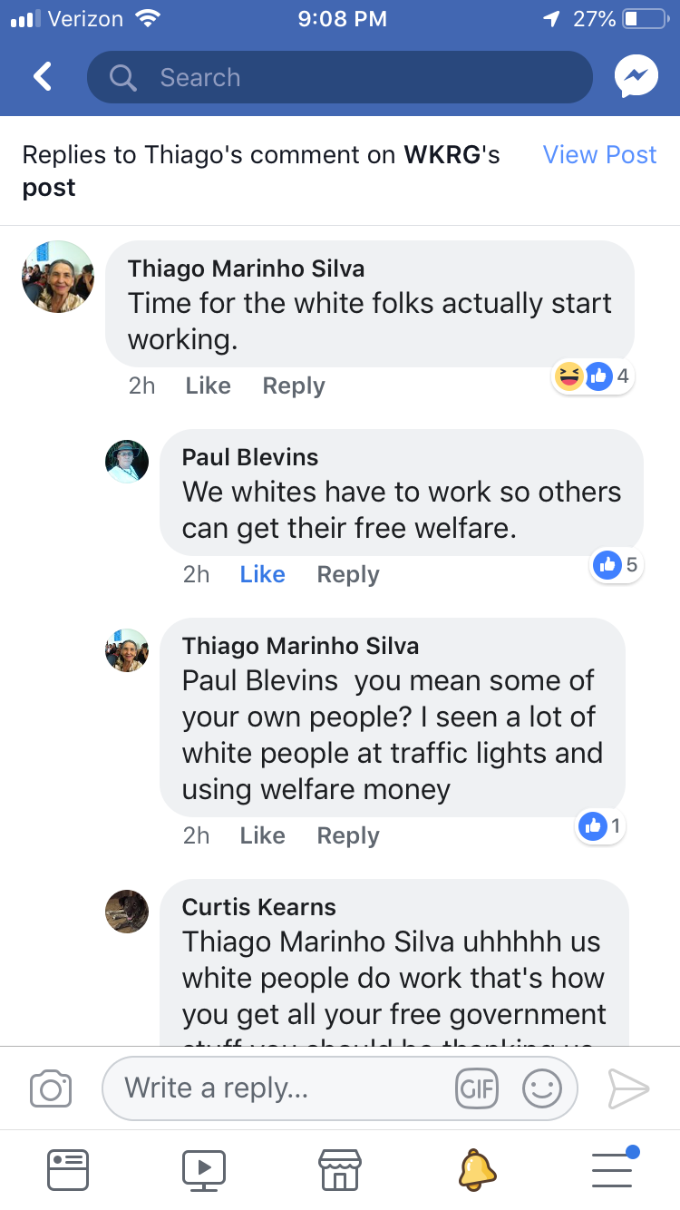 First racist post by Mr. Silva of GULF POOLS PROS