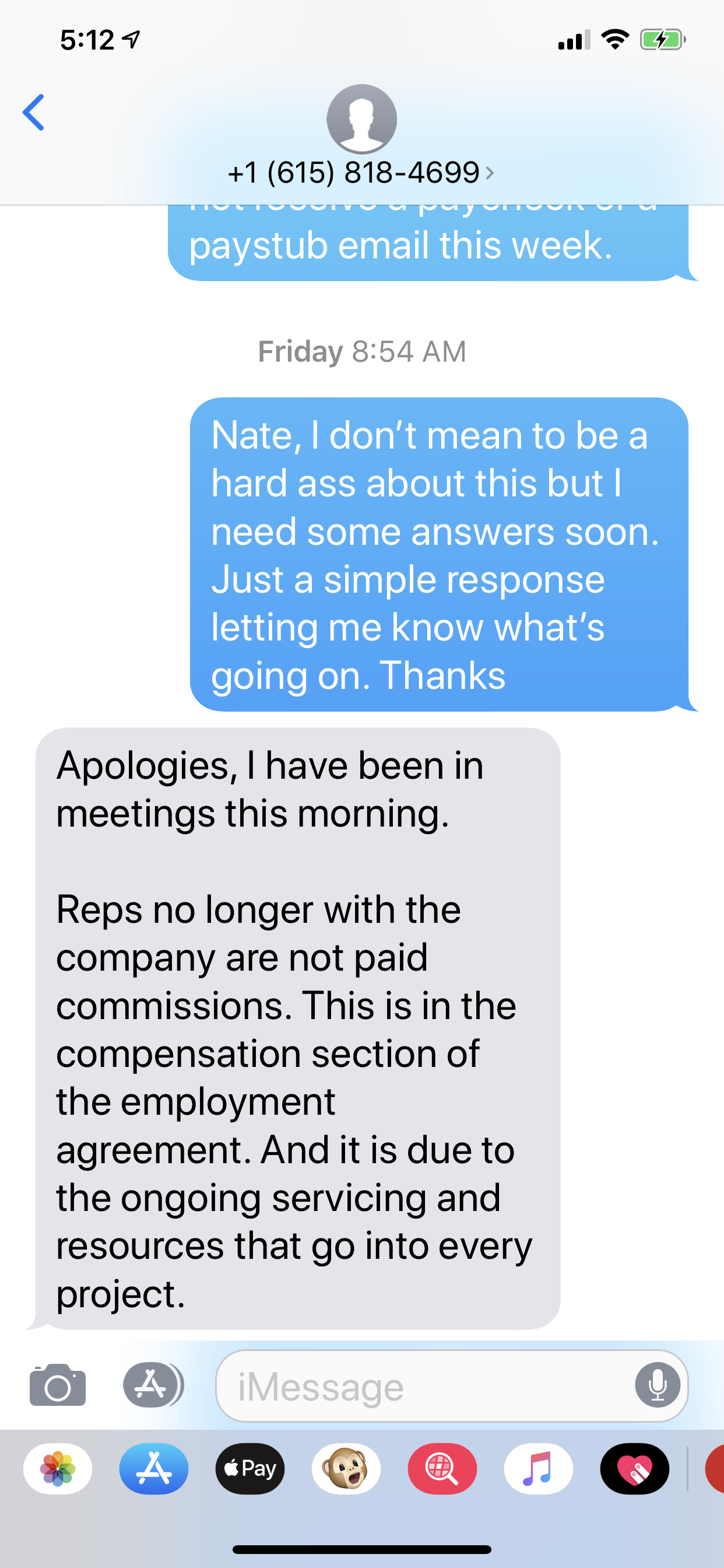 Response from my manager 