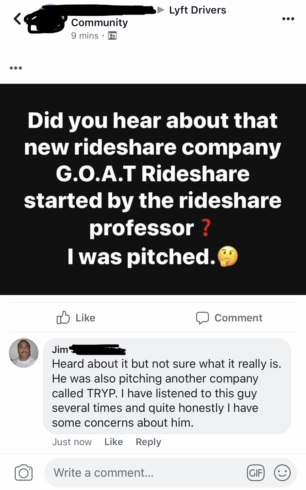Goat Rideshare can't be trusted