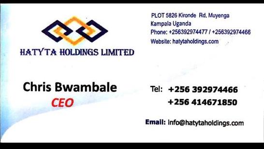 Chris Bwambale | Hatyta Holdings | Kampala Uganda