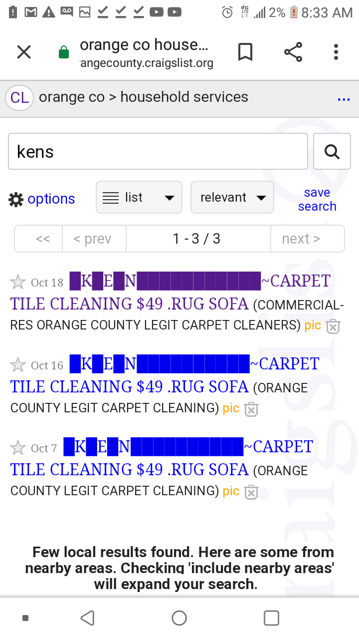 Kens Carpet Cleaning also them 