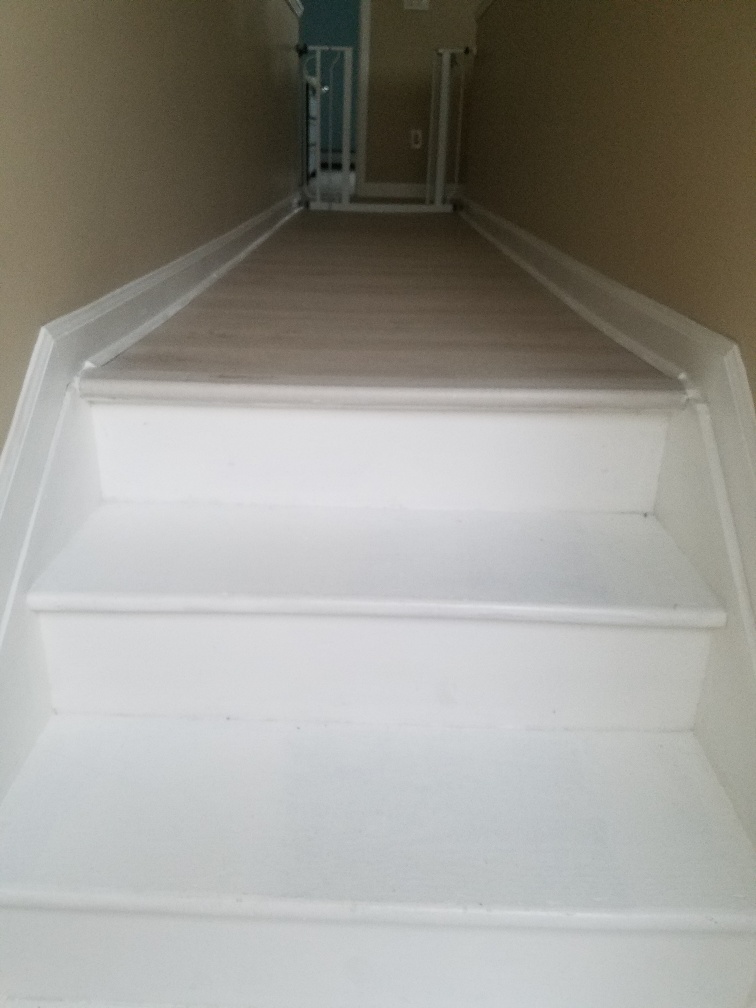 did not put new vinyl steps going to second floor