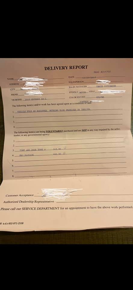 Deceitful Delivery Report Form