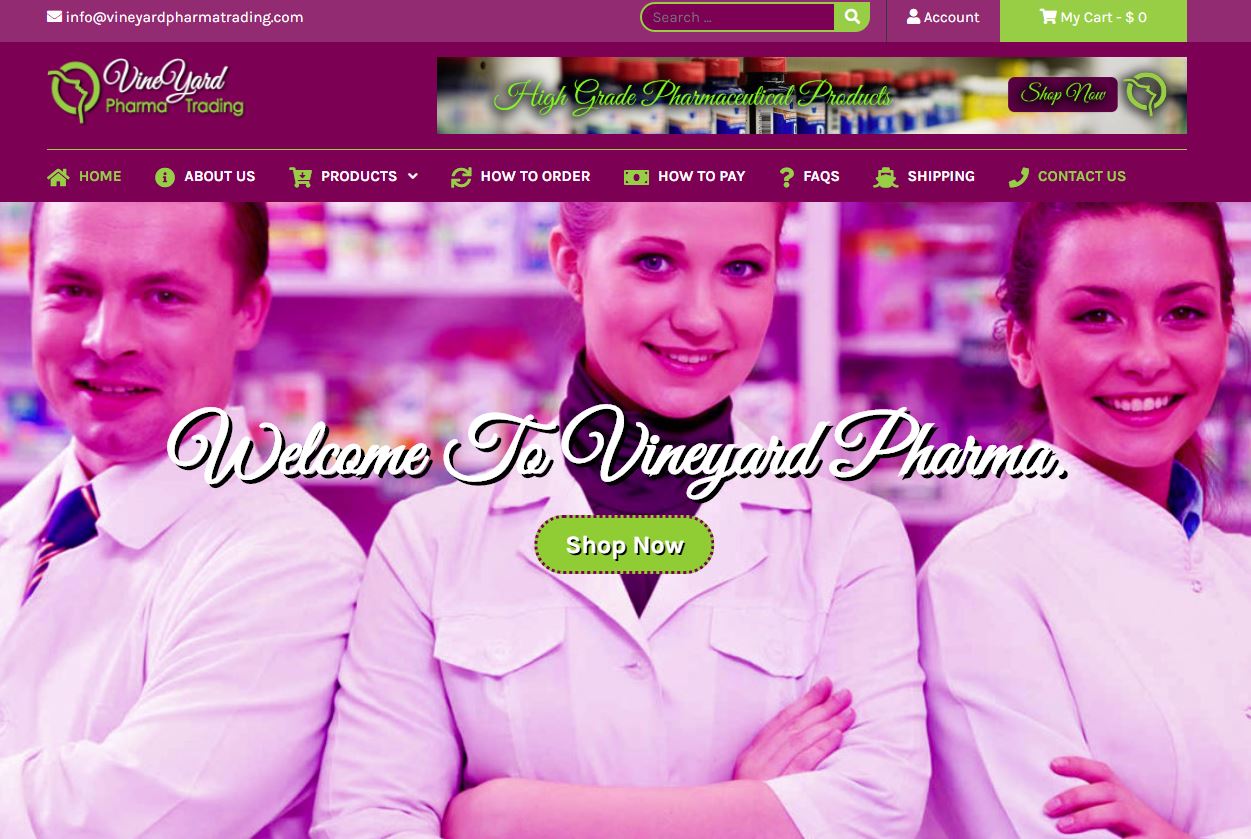Vineyard Pharma Trading Homepage