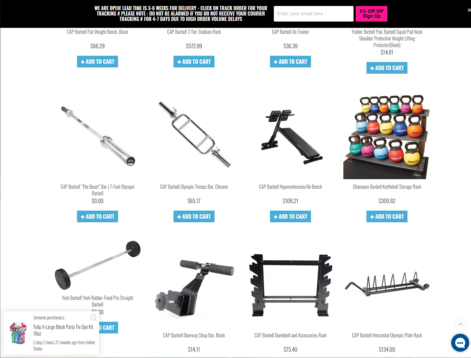 Here's the free barbell on their site