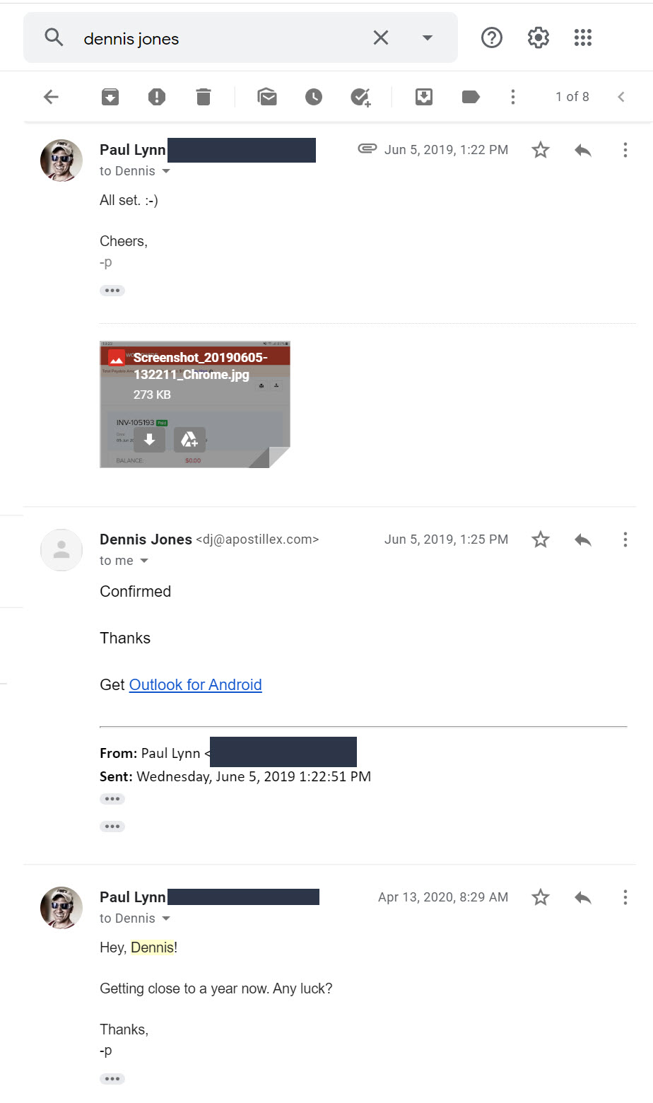 Dennis Jones ApostilleX Fraud Emails