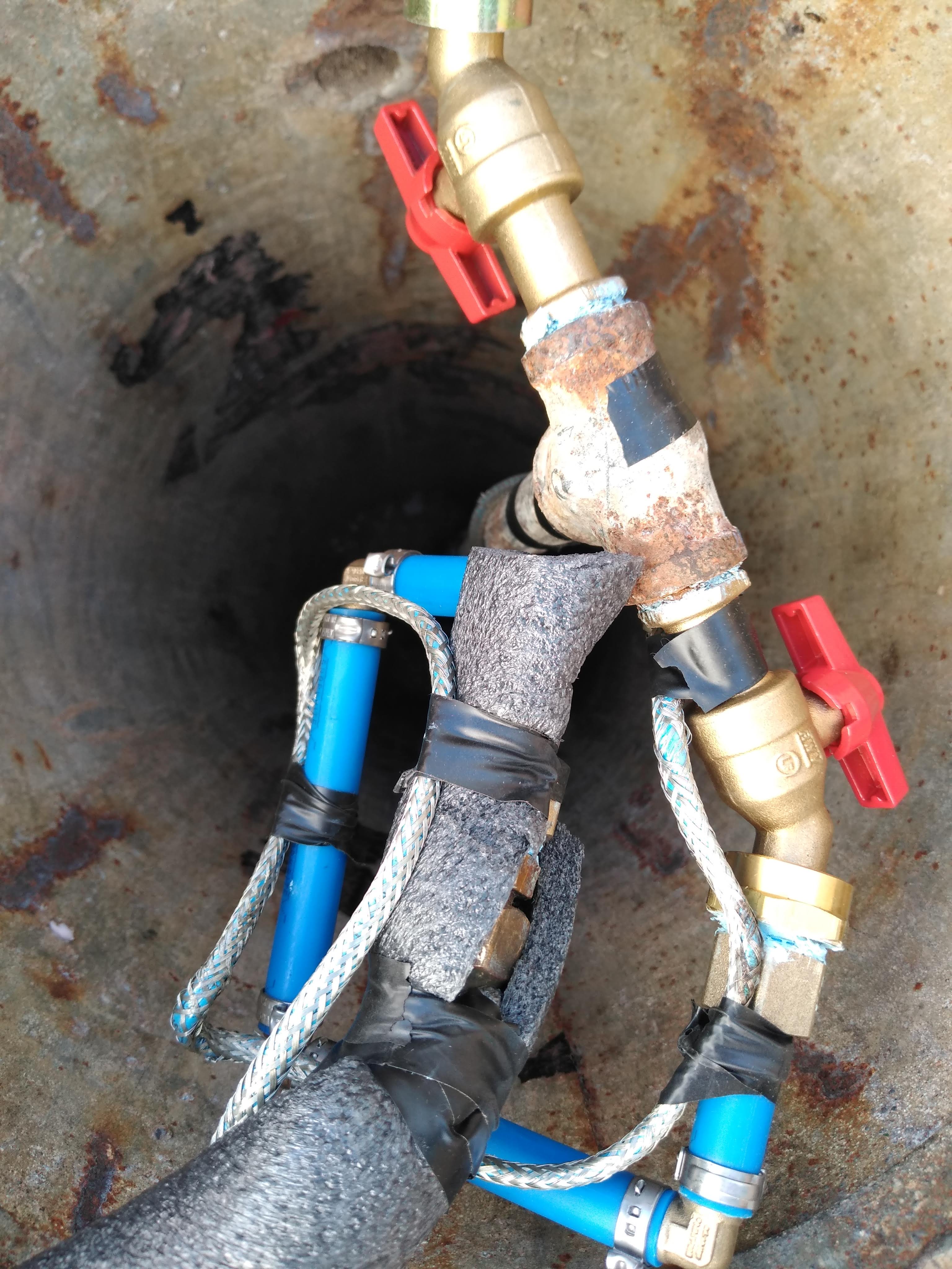 bare pipe and horrible connection