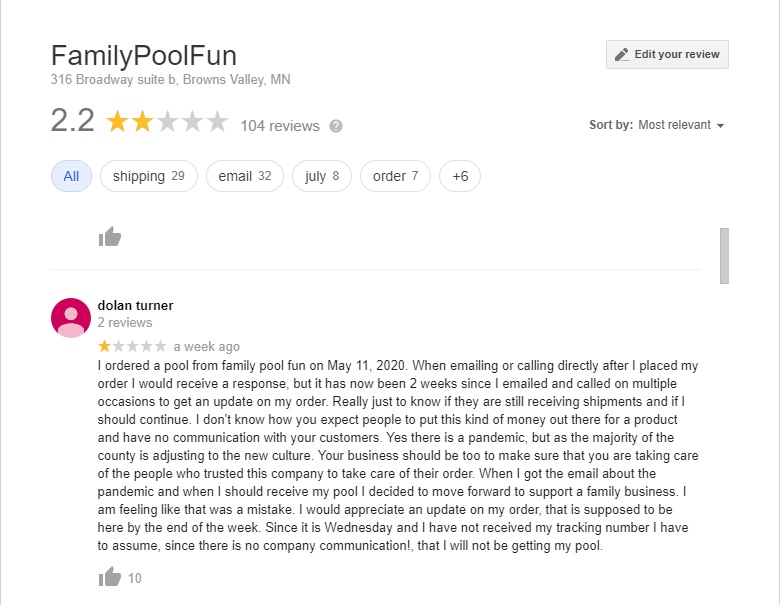 Family Pool Fun reviews