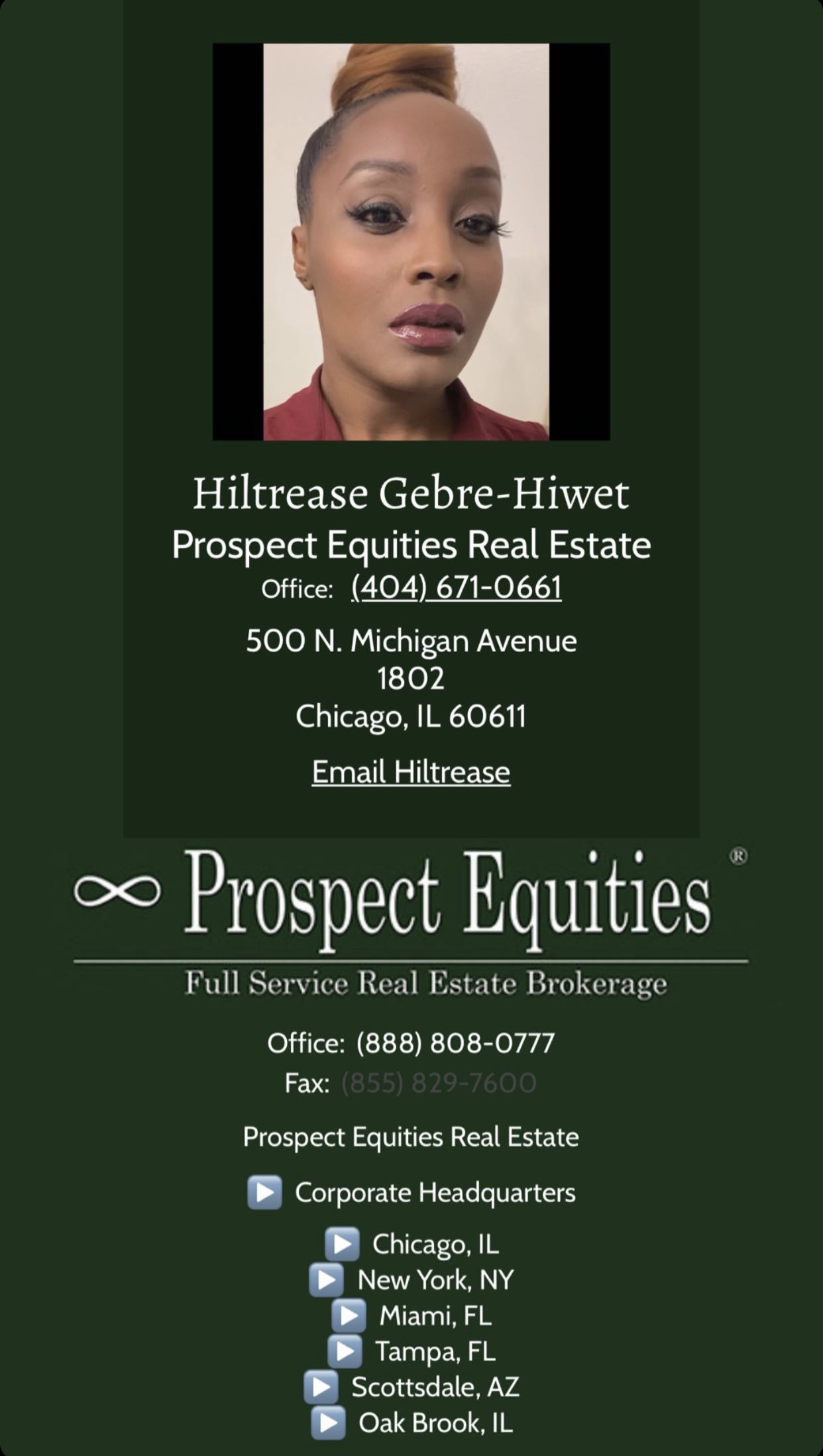 Hiltrease Gibre Hiwet profile on Prospect Equities
