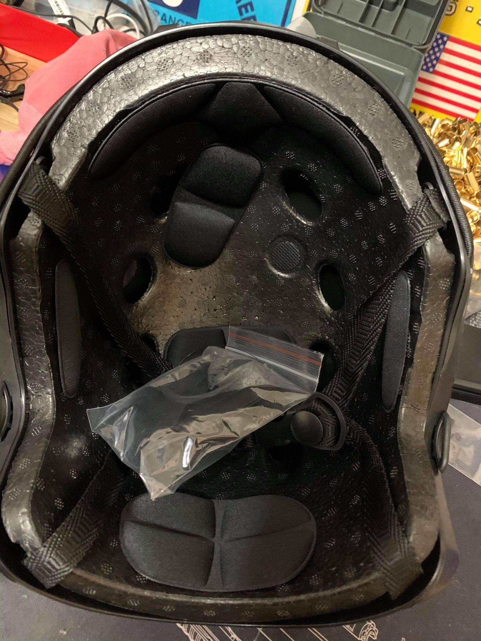 The inside of the helmet I received.