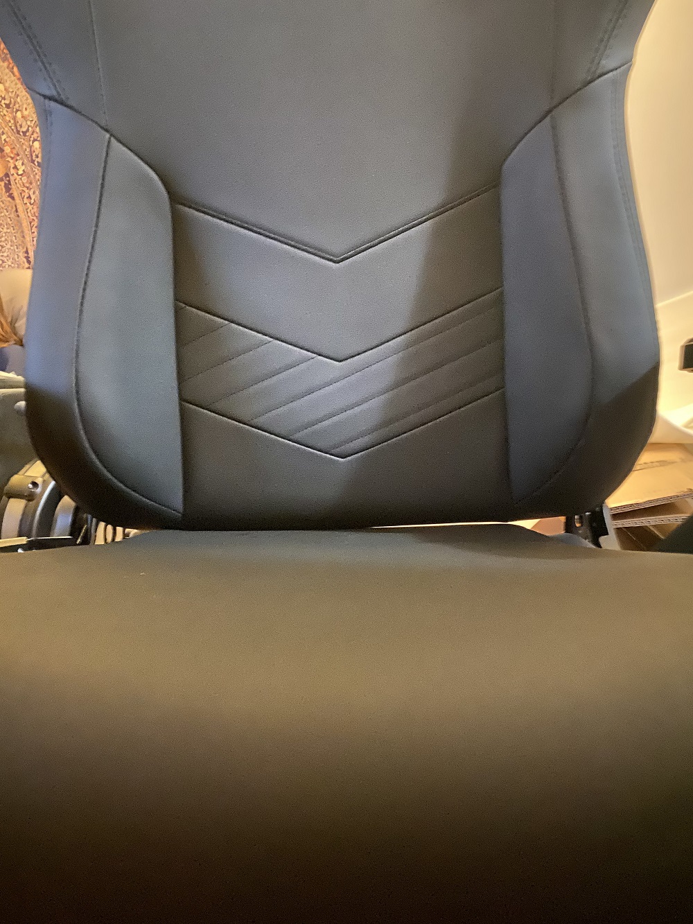 Back of chair is not straight when attached