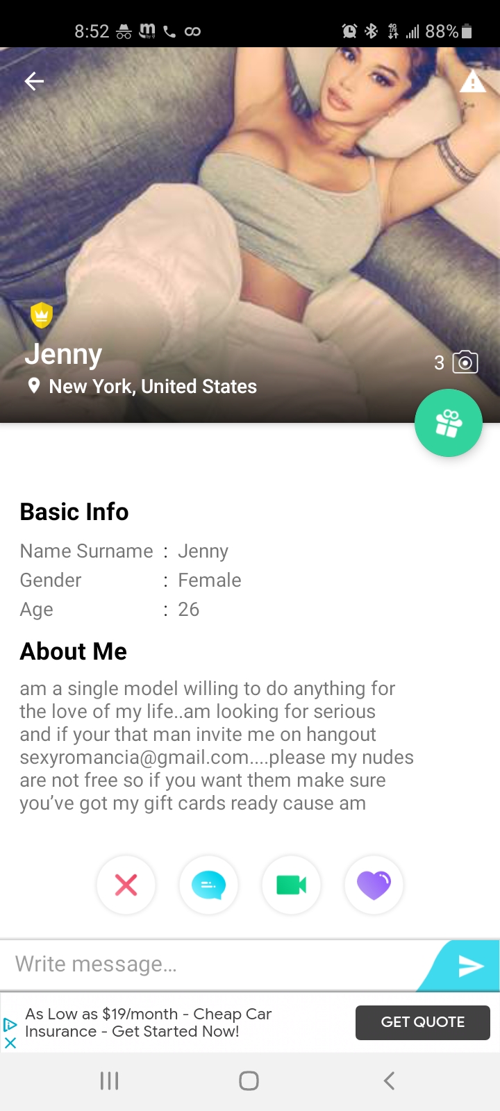 Waplog chat app uaername JENNY 