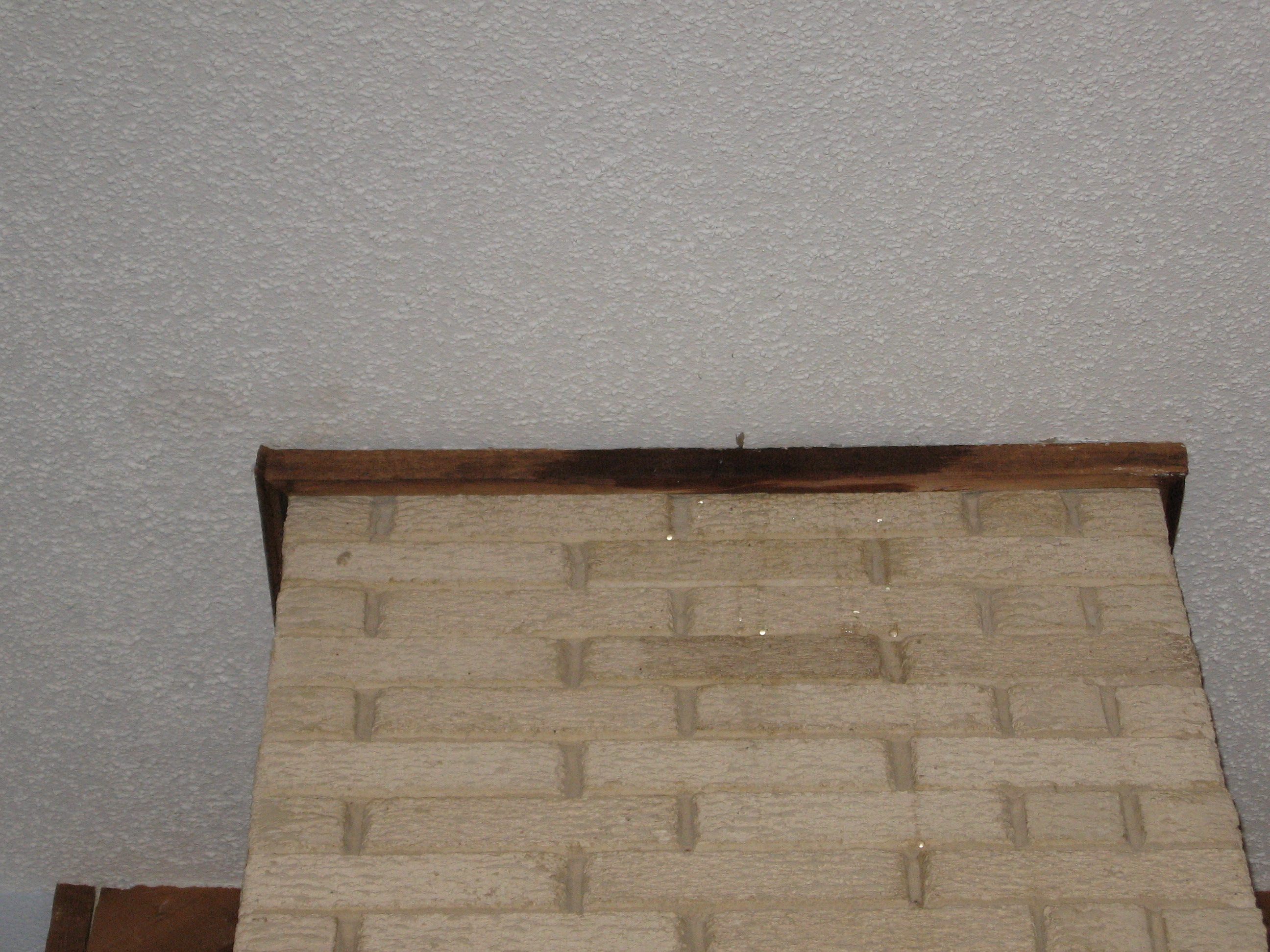 roof leak into the home (centered east side)
