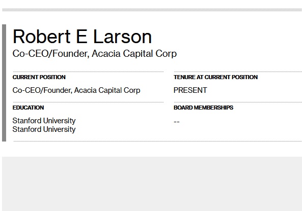 Robert Larson Owner of Acacia